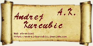 Andrej Kurčubić vizit kartica